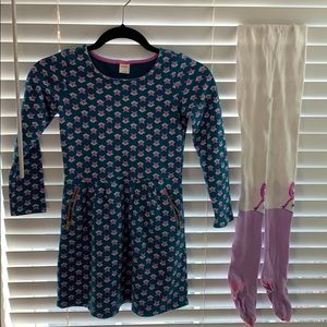 Teal and purple tights and dress